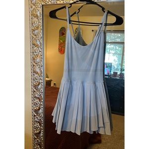 OFFLINE by Aerie Nylon Pleated Exercise Dress. Light blue, size M. Worn once!